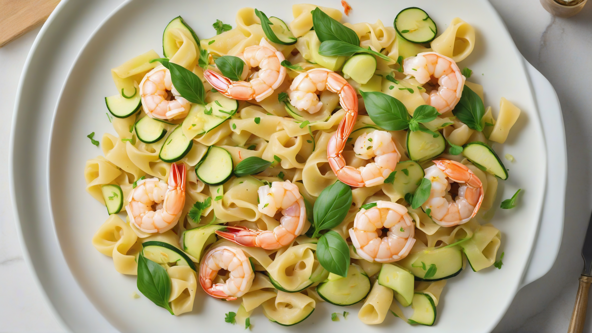 pasta gamberi e zucchine
